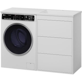 Напольная тумба под раковину Brevita Grafit 120 R УТ000015421 Белая матовая